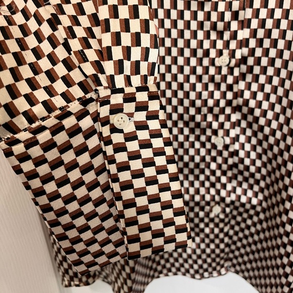 H&M Checkered Satin Blouse - Picture 8 of 10